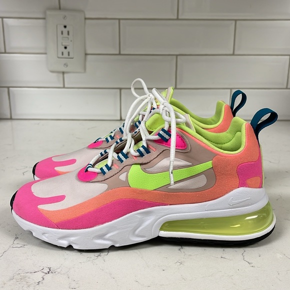 Nike Air Max 270 React Pink Volt Multi DC1863-600 Women's Size 6 - Picture 15 of 16